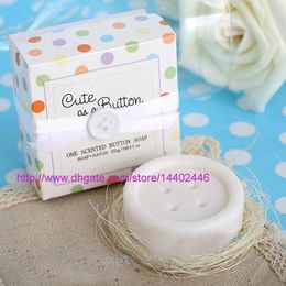 100pcs Cute as a Button Scented Button Soap Round Christening Baby Shower Party Wedding Gift Favors Favor