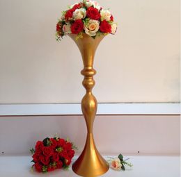 Wedding Centrepiece 86cm( 33.8") Gold Table Centrepiece Wedding flower vase Wedding decoration 10pcs/lot