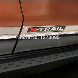 ABS Chrome Door Body Side Molding Trim Cover for Nissan X-Trail X Trial XTrail Rogue T32 2014 2015 Car Styling Accessories 4pcs