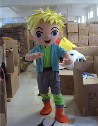 Factory direct sale Mascot Costume Adult Character Costume mascot As fashion freeshipping Yellow hair boy