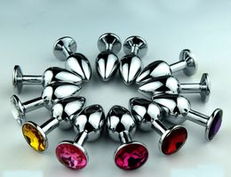 2024 Unisex Butt Toys Plug Anal Silver Insert Stainless Steel Metal Plated Jewelled Sexy Stopper Anal toys For Adult Game Best quality