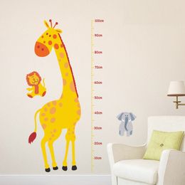 New fashion 3D printed Cartoon wall stickers decoration bedroom houseroom stickers Kids height growth charts Eco-friendly PVC safe material