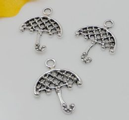 Free 200Pcs Tibetan Silver Umbrella Charms Pendant For Bracelet Jewellery Making 22x16mm