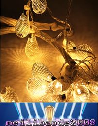 US EU metal string light led bulbs 110v 220v golden drip lights 3w led strings for indoor decoration wedding christmas party holiday MYY