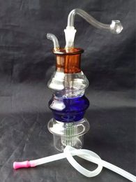 wholesale Free shipping -----Multi-colored glass Hookah / glass bong / glass pipe, high 18cm, gift accessories, Colour random delivery