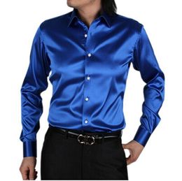 Wholesale-Chemise Homme 2016 New Custom Made 12 Color Men Shirt Long Sleeve Shirts Leisure Clothing