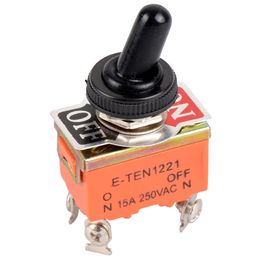 Orange Heavy Duty SPST 4 Terminal ON/OFF Toggle Switch W/Waterproof Cap Boot B00279