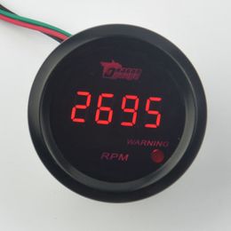 New Universal Car 2" 52mm Red LED Digital Tacho Tachometer Gauge RPM Free shipping