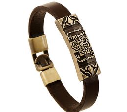 Fashion national wind! 100% cowhide bracelet boy/man/girls Retro alloy Cross leaf leaves couples leather bracelet 12pcs/lot Drop shipping