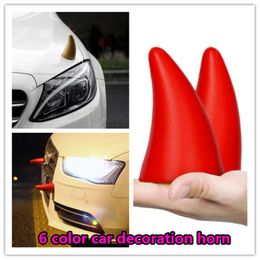 Wholesale 6 Colour car decoration horn car stickers designs car decals 3D Auto decorative sticker atp230