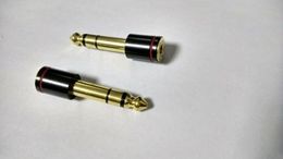 2pcs high quality 3.5mm Stereo Female to 6.3mm 1/4" inch Stereo Male connector