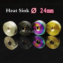 Heat Sink Adaptor 510 Finned Heatsink Adapter Insulator for 510 Thread Bottom Attached 22mm 24mm for RDA RBA Atomizers Heat Dissipation DHL