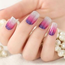 Nail Stickers Manicure Stick a Film Pregnant Women Waterproof Colour Gradient 20Pcs Women's Nail Art Beauty Tools Free Shipping