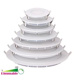 Round Led Panel Light SMD 2835 3W 9W 12W 15W 18W 21W 110-240V Led Ceiling Recessed down lamp downlight