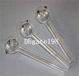 cheap 12cm glass straight rig pipes pyrex oil burner pipe Glass steamroller Pipes Hookahs Bongs Glass Pipes for Smoking Free Shipping