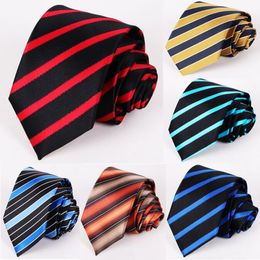 Grid neck tie 11 colors Stripe Neck Tie 145*7.5cm Jacquard for Men's Wedding Party Father's Day Christmas gift Free TNT Fedex