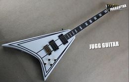 Jack son Custom Shop Exclusive Randy Rhoads RR 1.5 Electric Guitar Cream with Black Pinstripe Gold Hardware Switch On the Ring(Side of body)