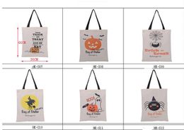 Halloween Gifts Sack Bag Pumpkin Devil Handbag baby Candy Gift Bags Cartoon Canvas Tote Reuseable Spider Print children Shoulder Bag