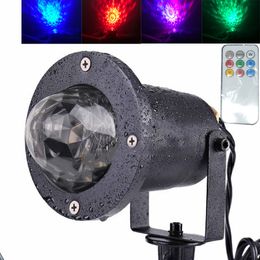 Water Wave RGB LED Stage Lighting Ocean Wave Projector Light 7 Colour with Remote Control for KTV Party Wedding Club Bar Decoration