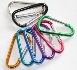 Carabiner Ring Keyrings Key Chain Outdoor Sports Camp Snap Clip Hook Keychains Hiking Aluminum Metal Stainless Steel Hiking Camping LOGO