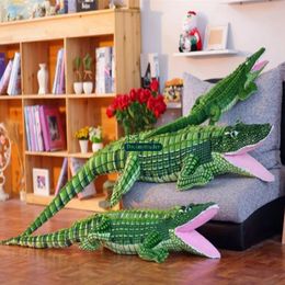 Dorimytrader Pop Giant Stuffed Animal Crocodile Plush Toy Soft Big Realistic Alligator Animals Doll Gift for Children DY61871