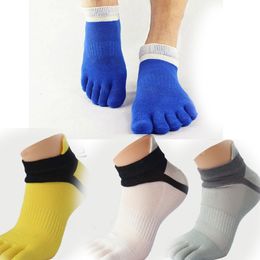 Wholesale-hot sale 1Pair Men&#039;s Socks Cotton Sports Five Finger Socks Breathable Ankle Sock clothing accessories 6 colors