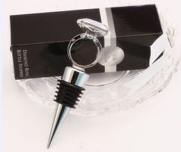 wedding Favours and gifts for guests Creative The diamond ring wine bottle stopper with Exquisite packaging wen4452