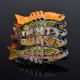 1pcs 5 Colour 9cm 11g Newest Multi Jointed Bass Plastic Fish Lures Swimbait Sink Hooks Tackle high quality fishing lure