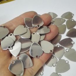 WOMEN 100pcs Lot in bulk silver Fashion 20MM Sheet Heart charms connector stainless steel Jewelry Finding DIY Marking Components