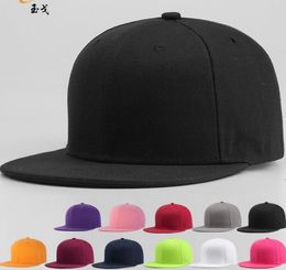 Newest Blank Plain Snapback Hats Unisex women Men's Hip-Hop adjustable bboy sports Baseball Cap sun hat Colourful Fashion Accessories gift