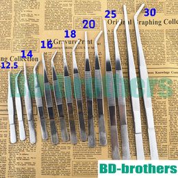 Cheapest Aquarium Stainless Steel Tweezers Medical Nipper 12.5cm 14cm 16cm 18cm 20cm 25cm 30cm Straight Head Curved Head Forceps 400pcs/lot