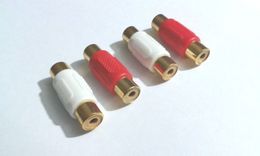 50 pcs Gold plated RCA Female to Female Audio Video Coupler connecter ADAPTER