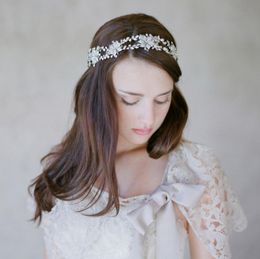 Moda sposa gioielli per capelli da sposa perline fantasia fiori diademi di cristallo australi accessori per capelli
