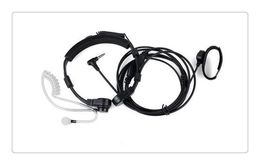 DHL Intercomunicador Ptt Throat Mic Covert Acoustic Tube Earpiece Headset for Yaesu Vertex Vx-2r 3r Ft-50r Ft-60r 3.5mm 1 Pin Radios