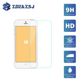 Premium 0.3mm 2.5D Tempered Glass Film Explosion Proof Screen Protector For iPhone 5 5s se Film 50pcs/lot