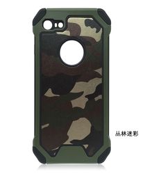 100pcs Hot Selling Camo Phone Case for iphone 7 plus 5.5 inch Hybrid Plastic TPU Hard Cover Camouflage Style Armour Protective Phone Case