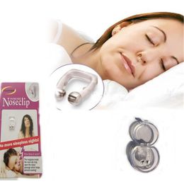 VENDA QUENTE Ronco Cessação Silicone Magnético Anti Snore Stop Snoring Nose Clip Sleep Tray Sleeping Aid Apnea Guard Night Device with Case