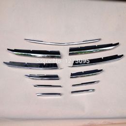 For Mazda 3 Axela 2014 2015 2016 ABS Chrome Front Grille Trim Centre Grill Cover Around Trim Car Styling Accessories 11 pcs/set