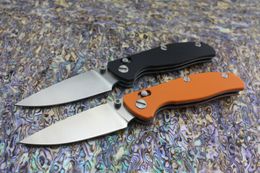 2016 DC design DC-A6 Shirogorov folding knife real D2 Satin Blade Black Orange G10 Handle with DC nylon sheath Camping tactical EDC tools