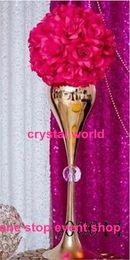 Newest product ! Tall gold mental Flower Stands Wedding Table Centerpieces for
