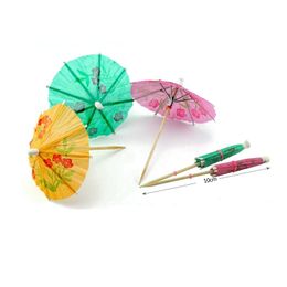 144pcs Paper Cocktail Parasols Umbrellas Drinks Picks Wedding Event Party Supplies Holidays Cocktail Garnishes Holders ZA0977