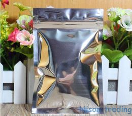 18*26cm zipper seal powder packing bags-100pcs/pack aluminum foil reclosable coffee bean ziplock bag, aluminized mylar food packing pouch