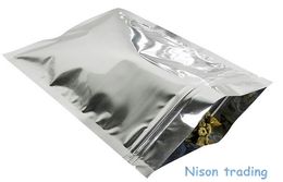 100PCS/pack aluminium foil zip lock bag-12*20cm resealable aluminum plating zipper seal facial mask/snack packing pouch