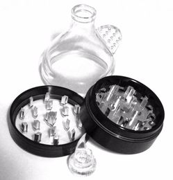 56mm Aluminium Alloy Metal Funnel Grinder 4 Parts Tobacco Herb Spice Grinder Hand Cracker Muller FOR VAPORIZER Hand tabacco Smoking Accessori