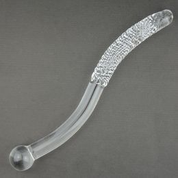 Glass Sex Toys Adult Glass dildo G-Spot Stimulation Clitoral Massager Anal Butt Plug Toy #T701