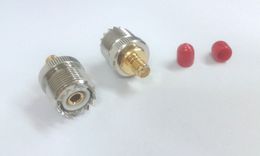 UHF SO-239 female jack to SMA female RF adapter