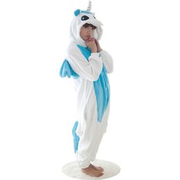 Winter Kawaii Anime Hoodie Pyjamas Cosplay Horse Adult Onesie Christmas BLUE Unicorn Pajama Costume Blue Unicorn Onesie jumpsuit Sleepwear