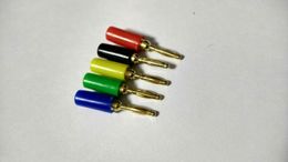 100PCS 5 Colours 2mm gold-plated Banana Plug for Test Probes Instrument Metre