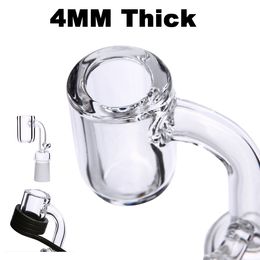 electronic oil rig NZ - 4MM Thick Quartz Banger Enail Domeless With Hook Electronic Quartz Banger Nail For 20mm Heating Coil Glass Bongs Water Pipes Dab Oil Rigs