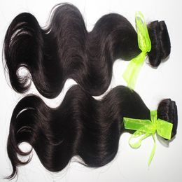 lovely weave body wave indian temple human hair 3pcs lot price natural dark Colour